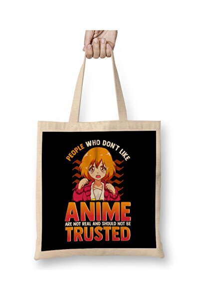 dekado حقيبة قماش حقيقية ذات مقبض طويل من Funny People Who Don t Like Anime A...