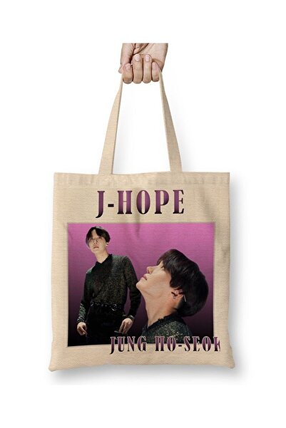 dekado J Hope Bts Vintage Bez Çanta Uzun Saplı