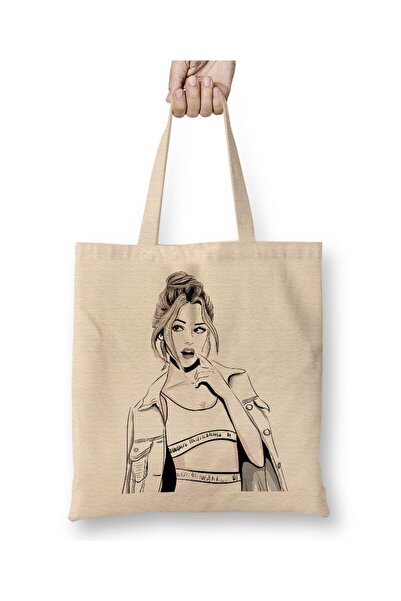 dekado Wondered Girl Thinking Hm Cloth Bag Long Handle