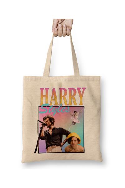 dekado Harry Styles Retro Tee 01 Tote Bag Long Handle