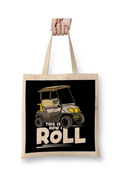 dekado حقيبة قماش جولف لطيفة من This Is How I Roll بمقبض طويل