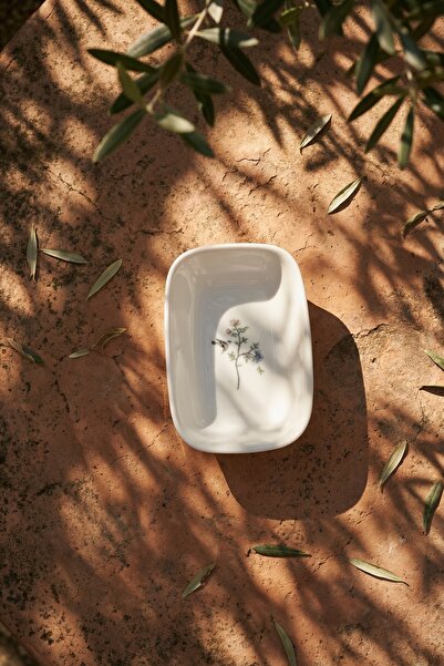 ACAR Silent Bloom Farfurie din porțelan tip barcă - 12 cm