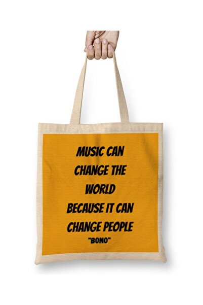 dekado Bono Quotes Gift Cloth Bag Long Handle