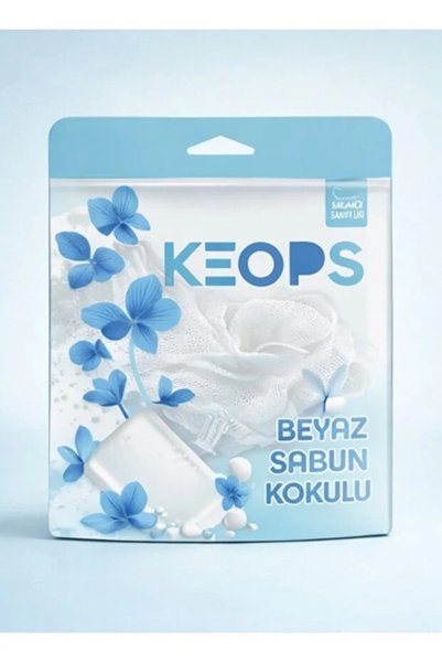 elif aksesuar Keops White Soap Scented Soap Bath Loofah – Foaming Shower Loofah