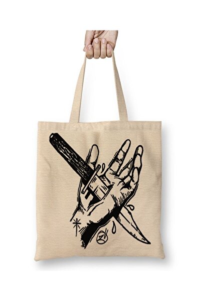 dekado Knife In The Hand Cloth Bag Long Handle