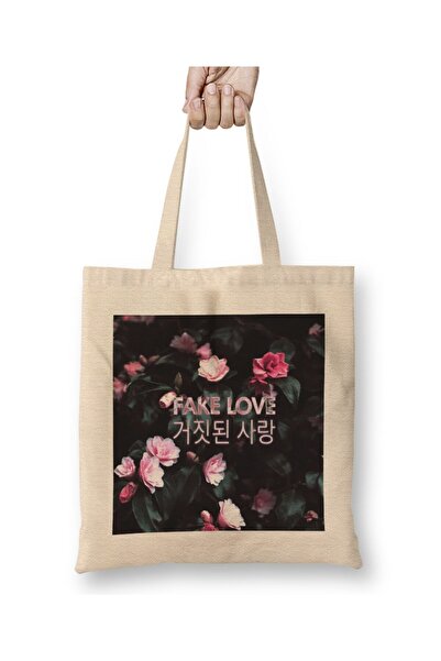 dekado حقيبة حمل Kpop Fake Love Floral بمقبض طويل
