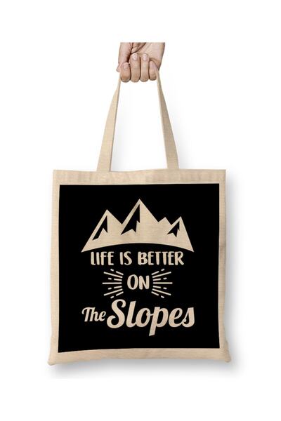 dekado حقيبة قماش للتزلج والتزلج على الجليد من Life Is Better On The Slopes ب...