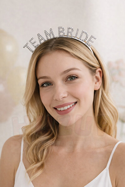 Huzur Party Store Gümüş Team Bride Taç Nedime Tacı Bride To Be Malzemeleri Be...