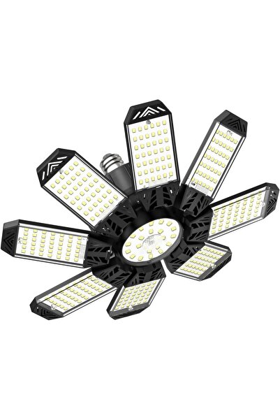 Lamla LED lamp 210W, 21000lm, 6500K, 8+1 360° adjustable panels, E27/E26 sock...