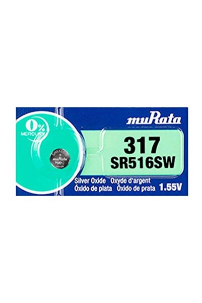 MURATA 1 Piece 317 Battery SR516SW 1.55V Silver Oxide