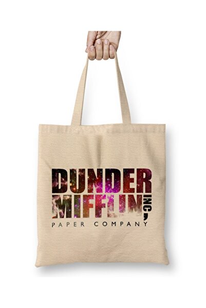 dekado حقيبة حمل الهالوين Dunder Mifflin من The Office ذات مقبض طويل