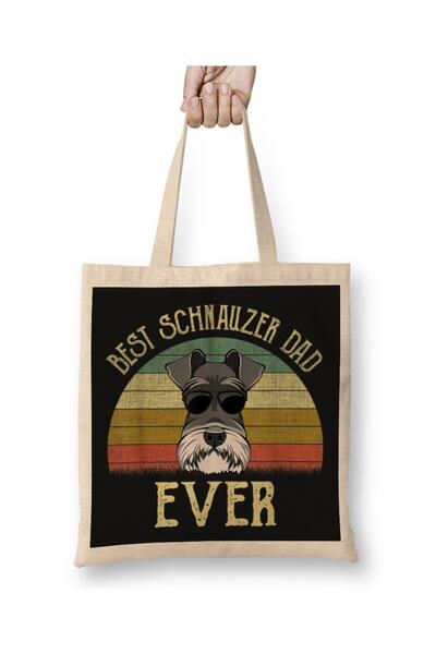 Generic Brand Mens Dog Vintage Best Schnauzer Dad Ever Fathers day Gifts Dog ...