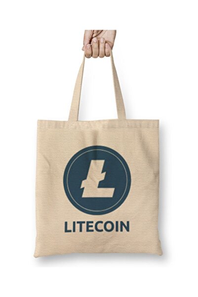 dekado حقيبة قماش Litecoin To The Moon LOGO بمقبض طويل
