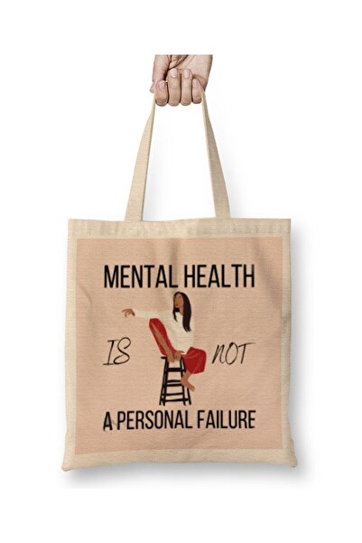 dekado MENTAL HEALTH IS NOT A PERSONAL FAILURE Cloth Bag Long Handle