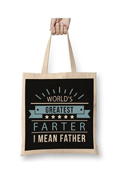 dekado Worlds Greatest Farter 04 حقيبة قماش ذات مقبض طويل