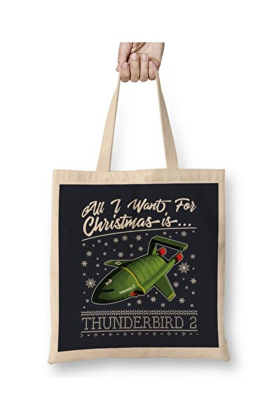 Generic Brand All I Want For Christmas Is Thunderbird 2 Thunderbirds Cloth Ba...