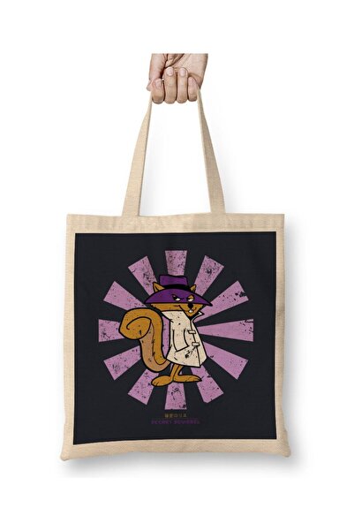 dekado حقيبة قماش يابانية من Secret Squirrel Retro بمقبض طويل