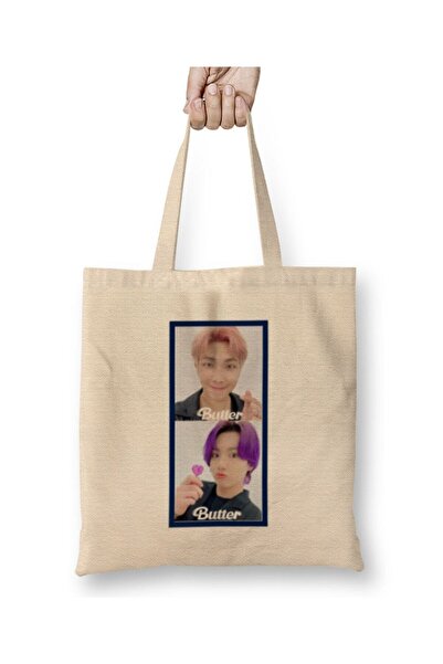dekado Pink Joon BTS Army BUTTER Cloth Bag Long Handle