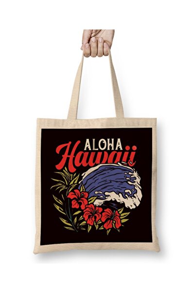 dekado حقيبة Aloha Vacation Hawaii Island Wave Surf Beach الكركديه بمقبض طويل