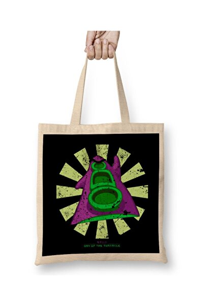 dekado حقيبة قماش يابانية Day Of The Tentacle Retro بمقبض طويل