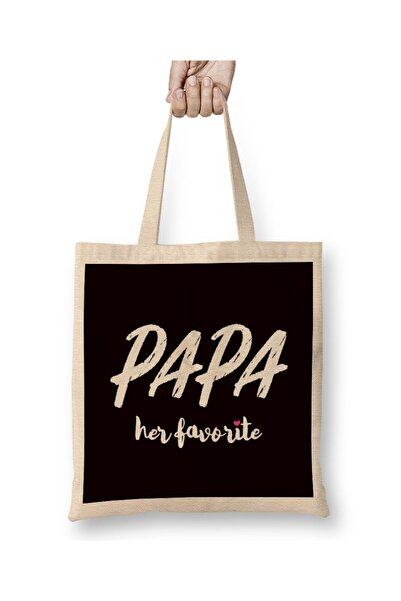 dekado Papa Her Favorite Dad Husband Daughter Daddy Poppa Father Tote Bag Lon...