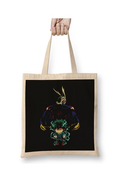 Generic Brand حقيبة قماش My Hero Academia One For All Successor بمقبض طويل