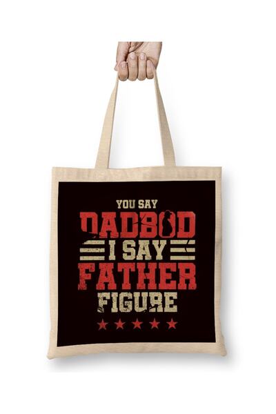 dekado Dad Bod Papa Daddy Figure Dad Father Stepdad Husband Family Tote Bag L...