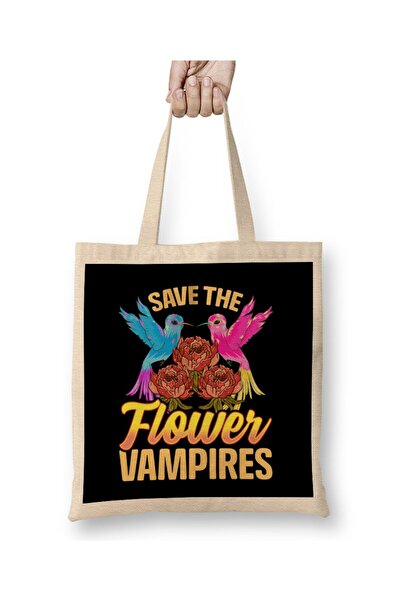 dekado حقيبة قماش من Save The Flower Vampires الرائعة ذات مقبض طويل