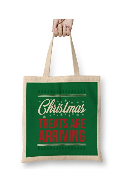 dekado Merry Xmas Christmas Treats Tote Bag Long Handle