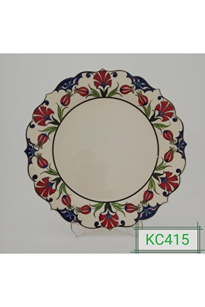 hediye Lale Desenli Çini İşleme Dekoratif Tabak Resmi Kuruma Kişiye Özel Resi...