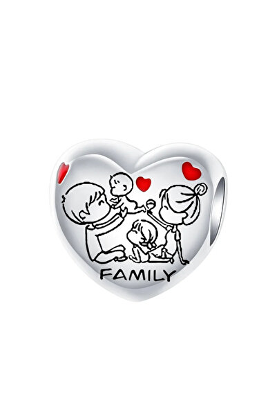 Choice49 SCY6533 New Heart-Shaped Charms 925 Sterling Silver Flower Forever L...