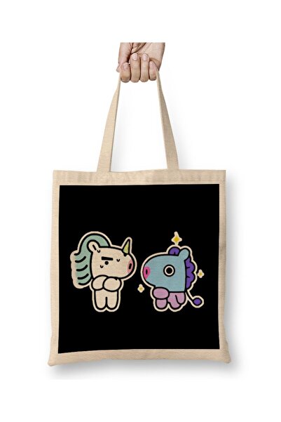 Generic Brand Bts Bt21 Mang vs Gwang Cloth Bag Long Handle