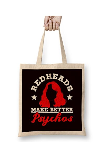 dekado Redheads Make Better Psychos Red Orange Haired Ginger Cloth Bag Long H...