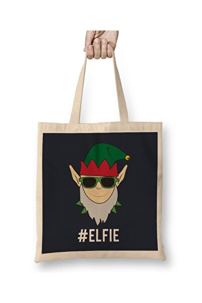 dekado حقيبة حمل هاشتاج Elfie Elf Christmas بمقبض طويل