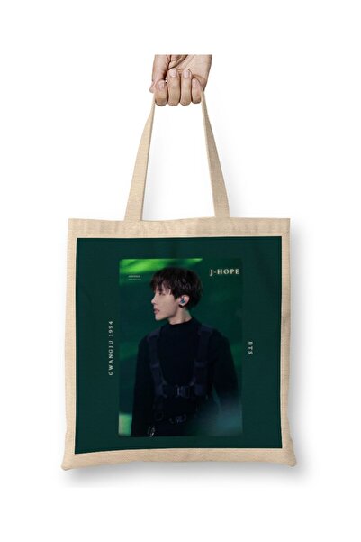 dekado حقيبة قماش BTS Jhope Dark Theme بمقبض طويل