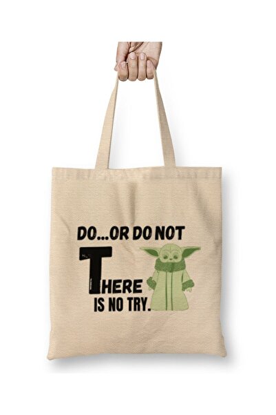 Generic Brand DO OR DO NOT THERE IS NO TRY Sarcastic Funny Tote Bag Long Handle