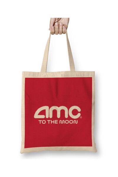dekado حقيبة قماش AMC Stock TO THE MON بمقبض طويل