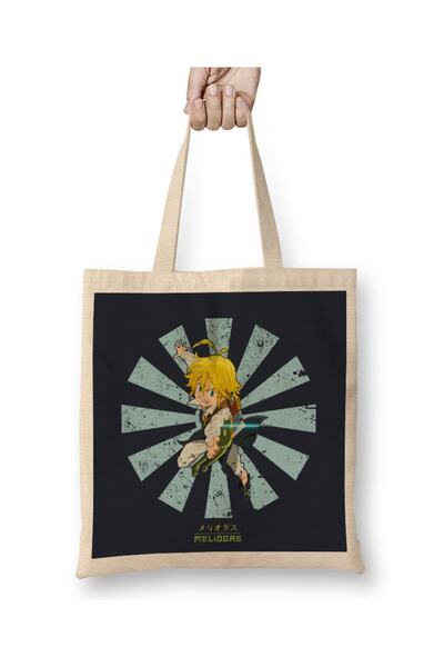 Generic Brand Meliodas Retro Japanese Seven Deadly Sins Tote Bag Long Handle