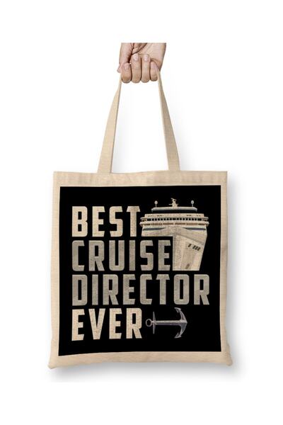 dekado Funny Best Cruise Director Ever Captain Tote Bag Long Handle