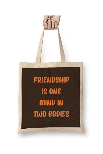 dekado حقيبة قماش من Friendship Quotes DAY iideas LOVE Gift Mencius بمقبض طويل