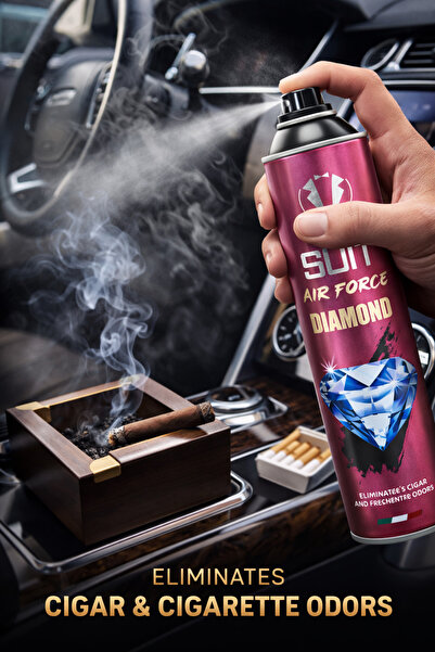 SUİT Diamond Alan Kokusu Spreyi 750 Ml – Puro Kokusunu Yok Eder | Diamond Oda & Araç Kokusu