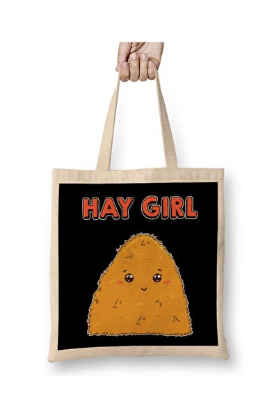 Generic Brand Cute & Funny Hay Girl Bale Of Hay Pun Pickup Line Tote Bag Long...