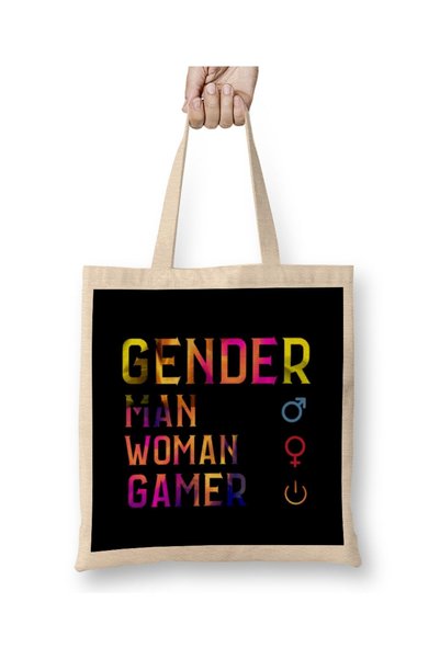 Generic Brand حقيبة حمل ذات مقبض طويل من Gender Gamer Funny Idea