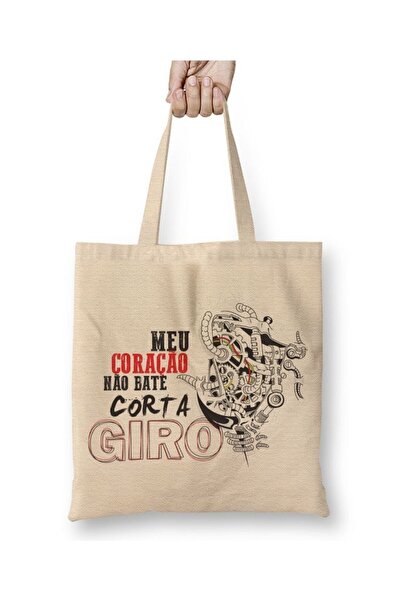 dekado حقيبة قماش Meu Coraçao Nao Bate Corta Giros بمقبض طويل