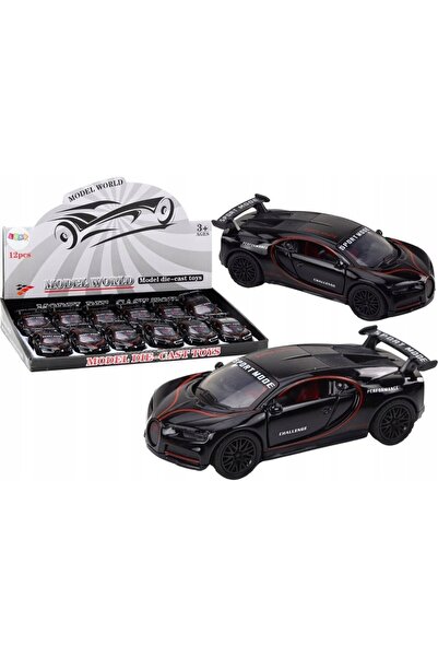 LeanToys Mașină sport Mașină 1:32 Figurină de acțiune Spoiler Metal Negru Sunete