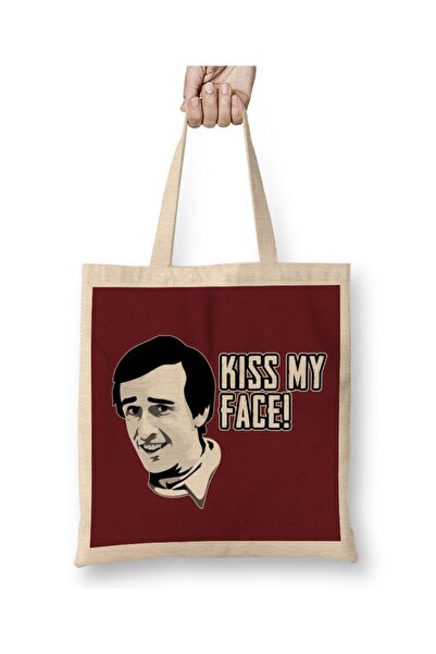dekado حقيبة قماش من Alan Partridge Kiss My Face Quote بمقبض طويل