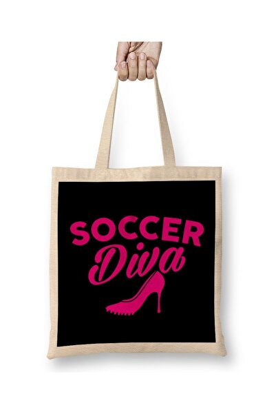 Generic Brand حقيبة حمل للفتيات من Soccer Diva اللطيفة للسيدات بمقبض طويل
