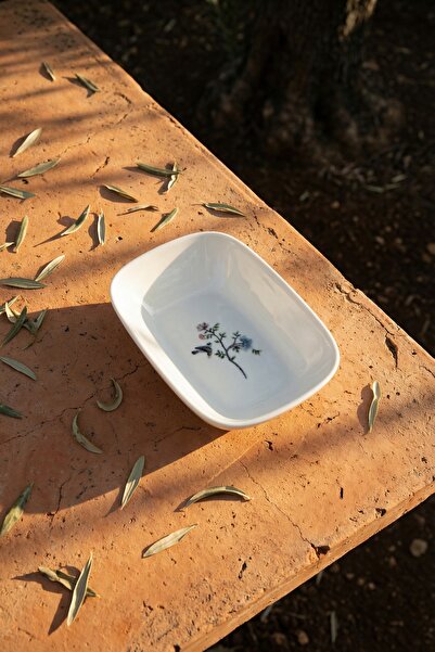 ACAR Silent Bloom Farfurie din porțelan tip barcă - 20 cm