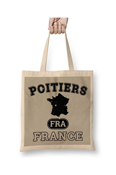 dekado حقيبة قماش Poitiers France Property of Country بمقبض طويل