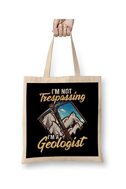 dekado حقيبة قماش I m Not Trespassing I m A Geologist Geology بون بمقبض طويل